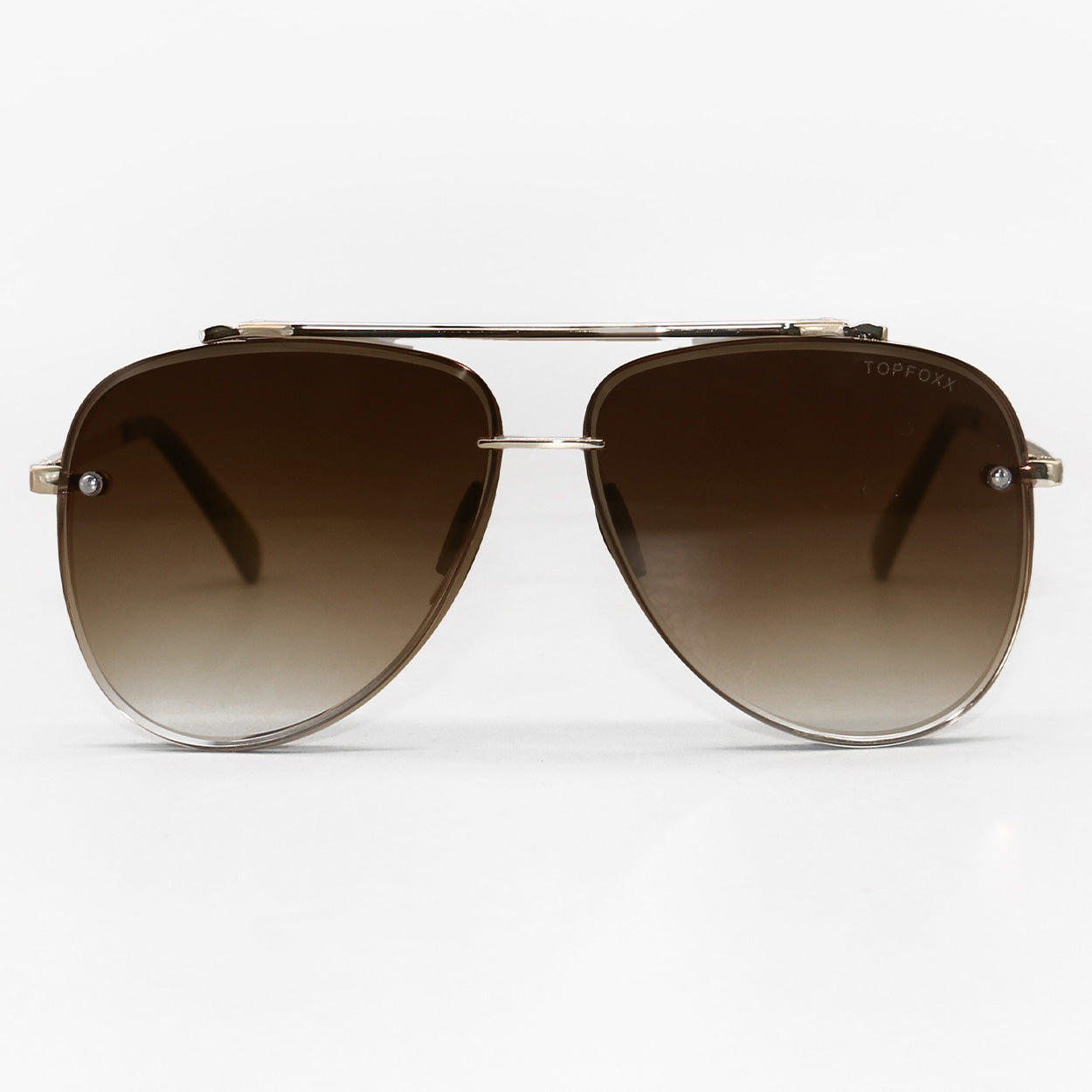 Luna Tangle Free Faded Brown Aviator Sunglasses UV Safe