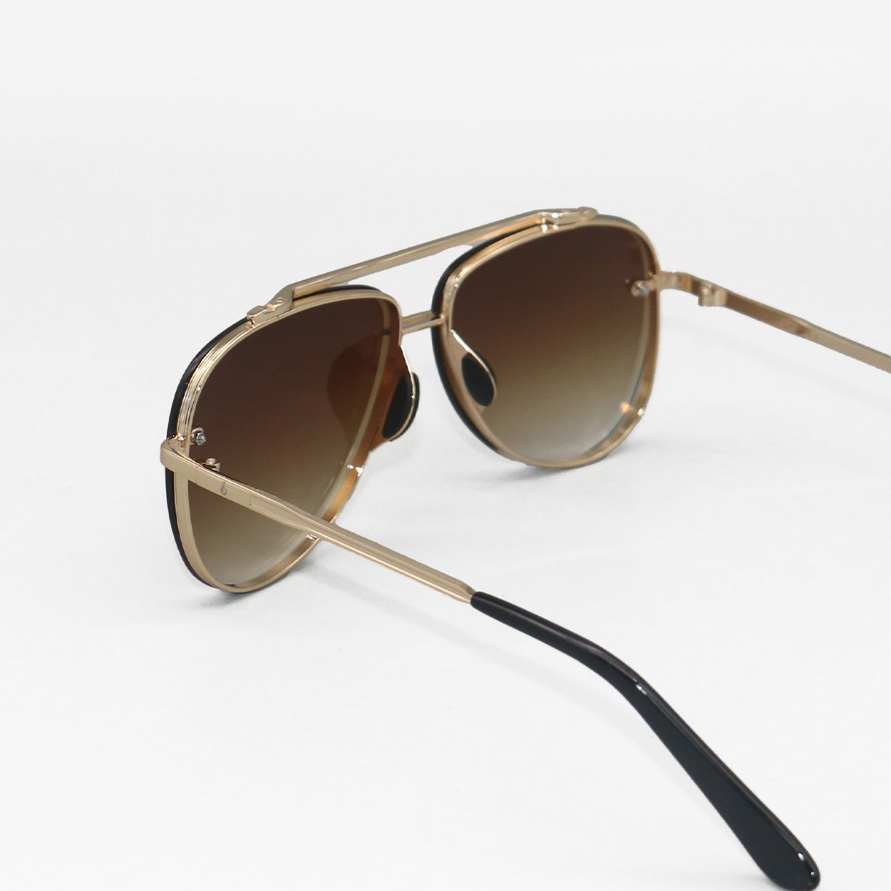 Luna Tangle Free Faded Brown Aviator Sunglasses UV Safe