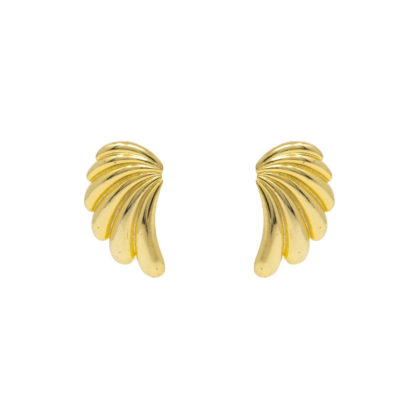 Colgante Baby Wave de latón bañado en oro con diseño de ondas