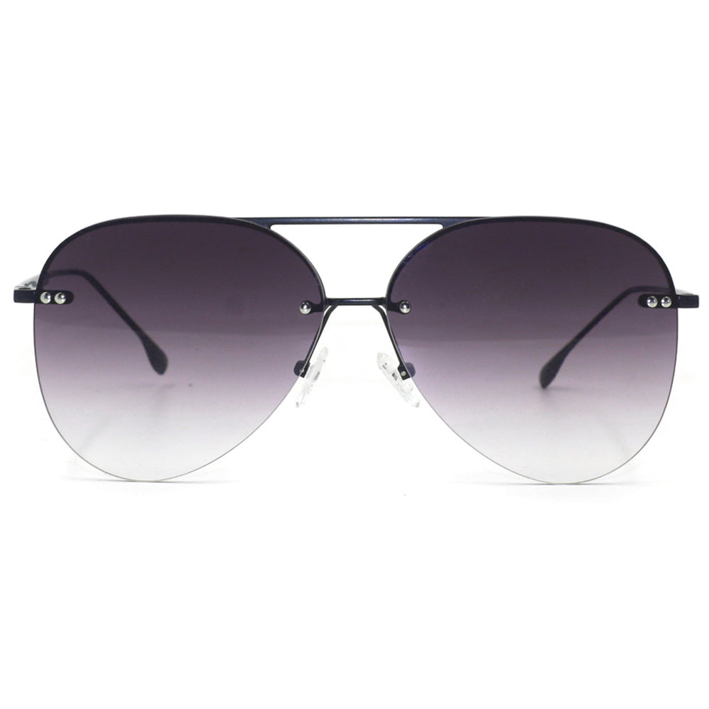 Megan 2 Faded Black Metal Aviator Sunglasses Limited