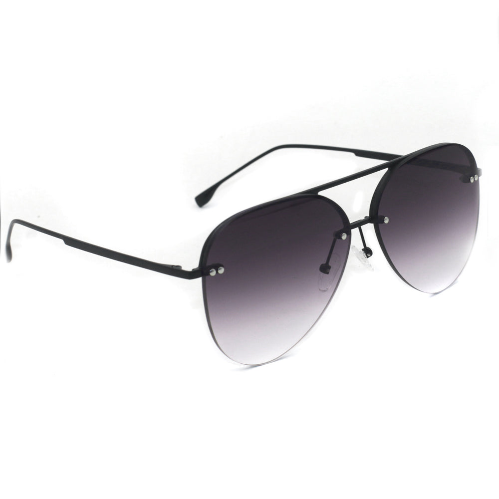 Smaller Megan 2 Faded Black Metal Aviator Sunglasses