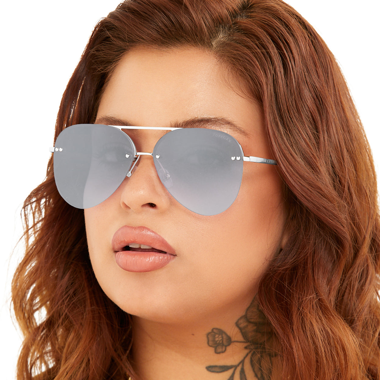 Smaller Megan 2 Silver Metal Aviator Sunglasses Limited