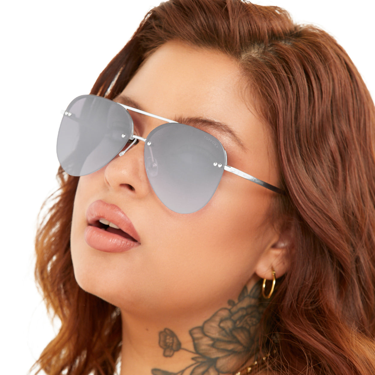 Smaller Megan 2 Silver Metal Aviator Sunglasses Limited