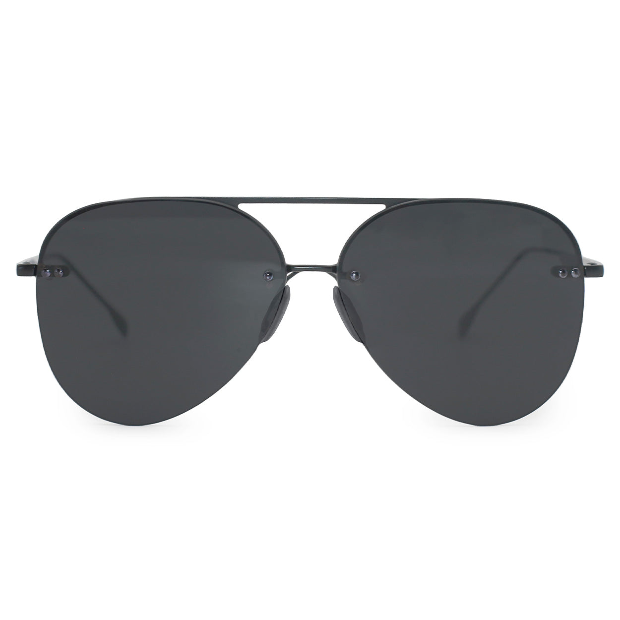 Smaller Megan 2 Jet Black Tangle Free Aviator Sunglasses