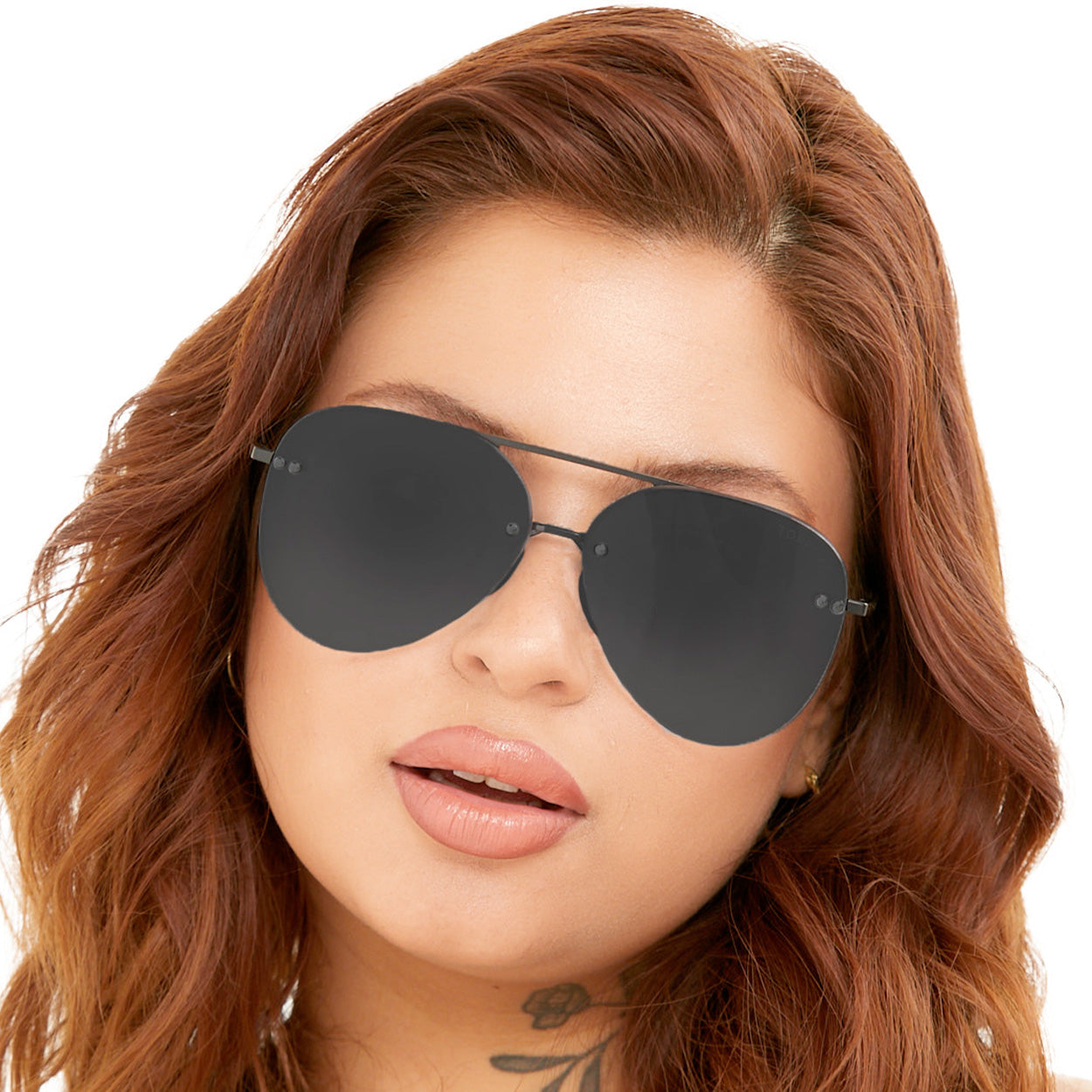 Smaller Megan 2 Jet Black Tangle Free Aviator Sunglasses