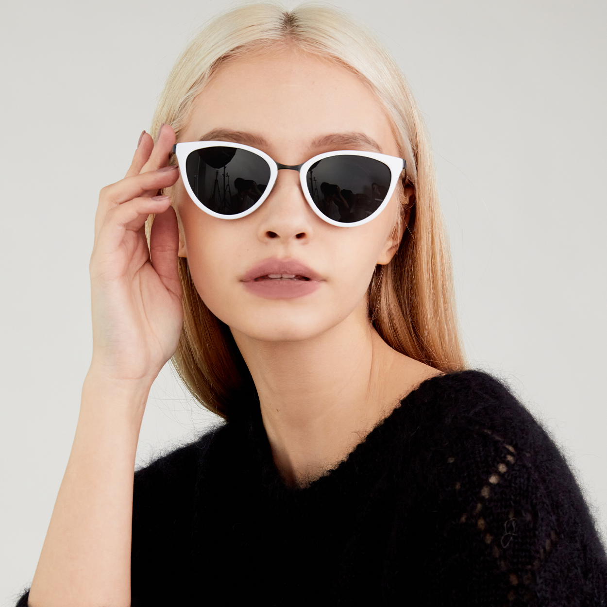 Miranda White Cat Eye Sunglasses Premium Fashion Eyewear