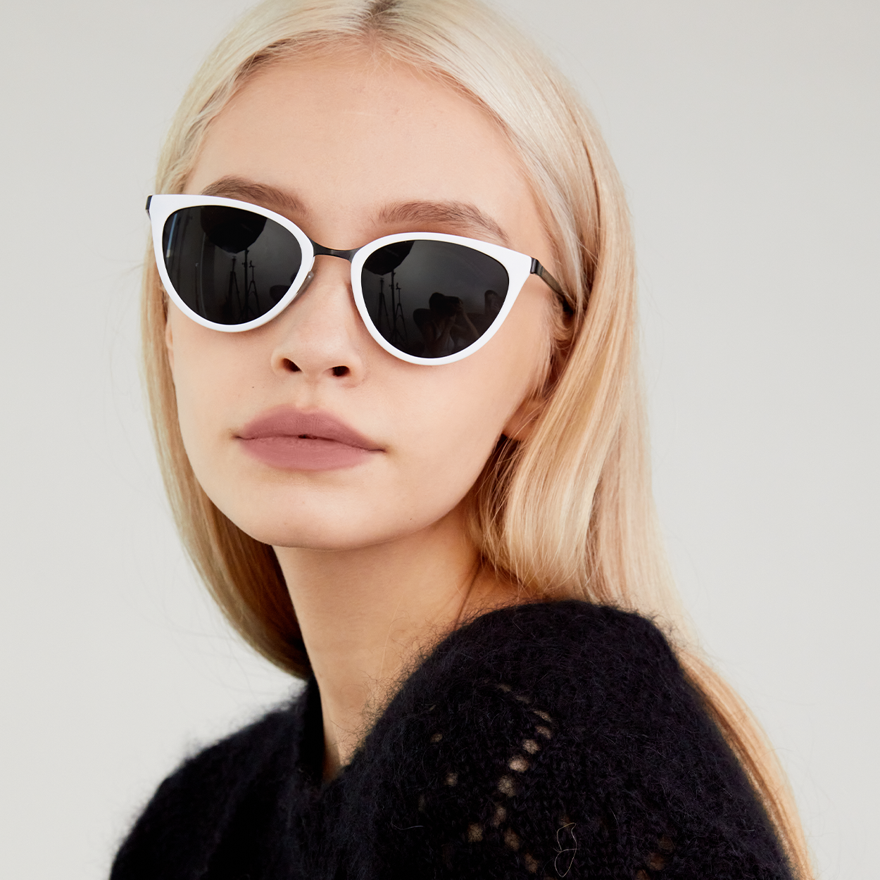 Miranda White Cat Eye Sunglasses Premium Fashion Eyewear