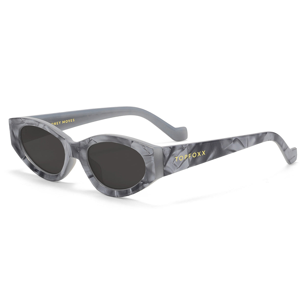 Kat And Money Moves Grey Cateye Sunglasses From TopFoxx