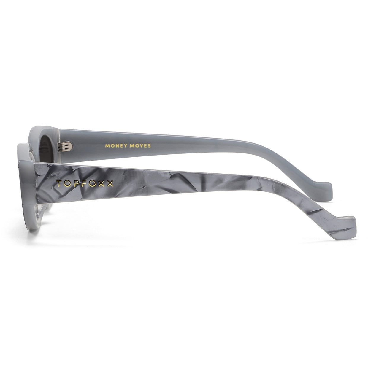 Kat And Money Moves Grey Cateye Sunglasses From TopFoxx