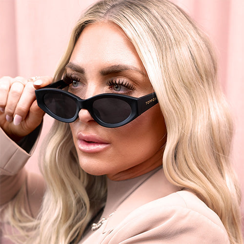 Kat X Money Moves Black Cateye Sunglasses Collaboration