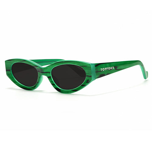 Kat X Money Moves Green Cateye Sunglasses By Kat Fairchild