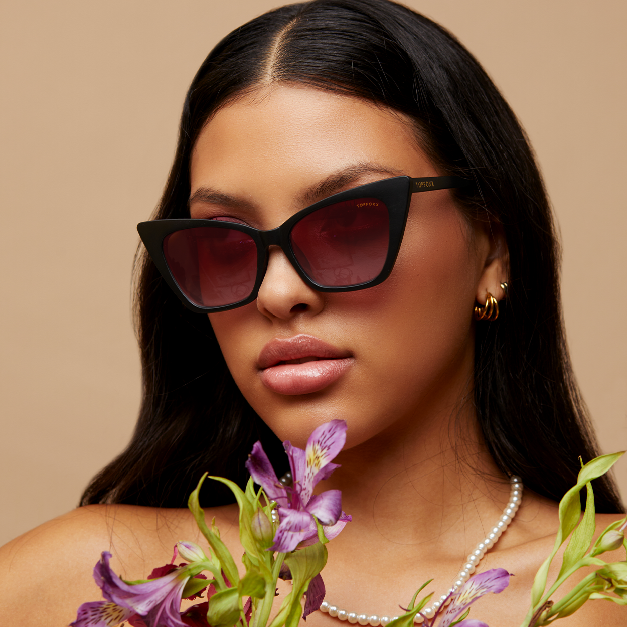 Nature Sunset Sahara Cat Eye Sunglasses Gradient Lenses