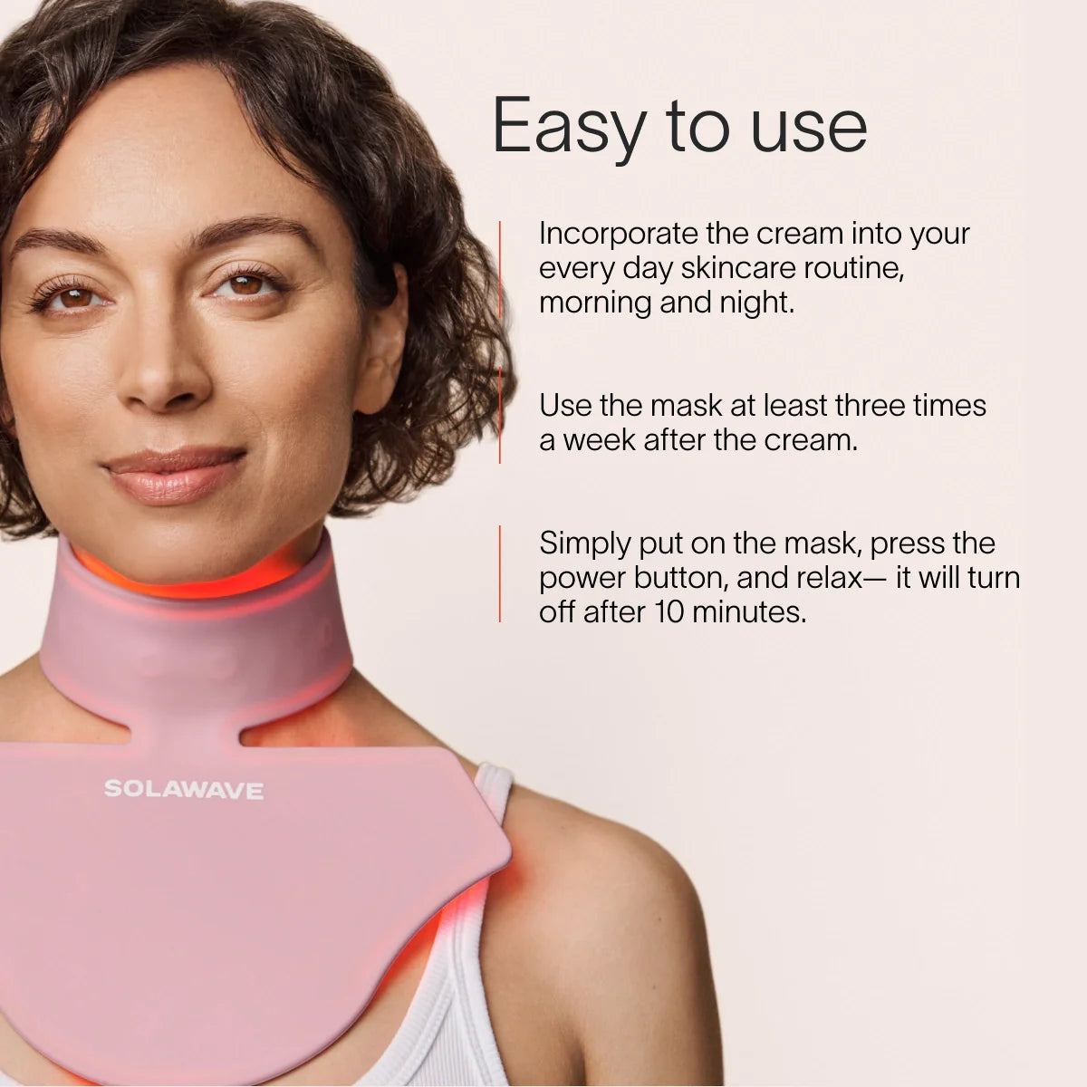 Neck and Chest LED Mask with LightBoost Cream Kit Bundle