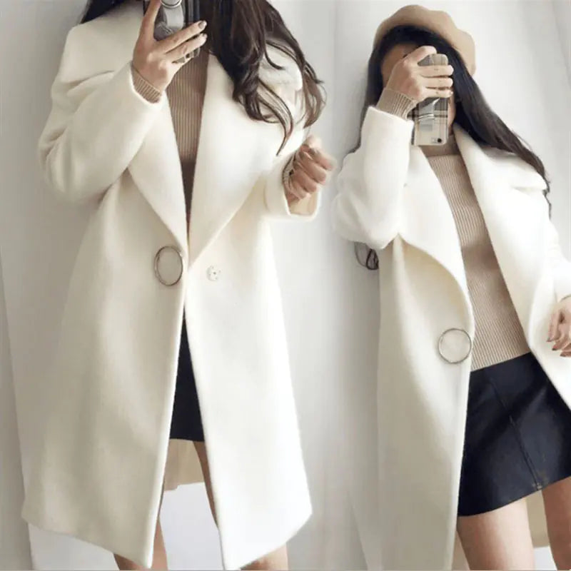 Wool Coat for Women Warm Winter Outerwear