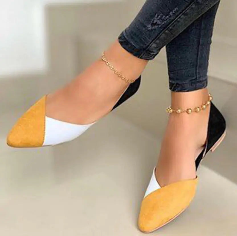 Autumn Suede Pointed Toe Flat Shoes For Women Single Pair