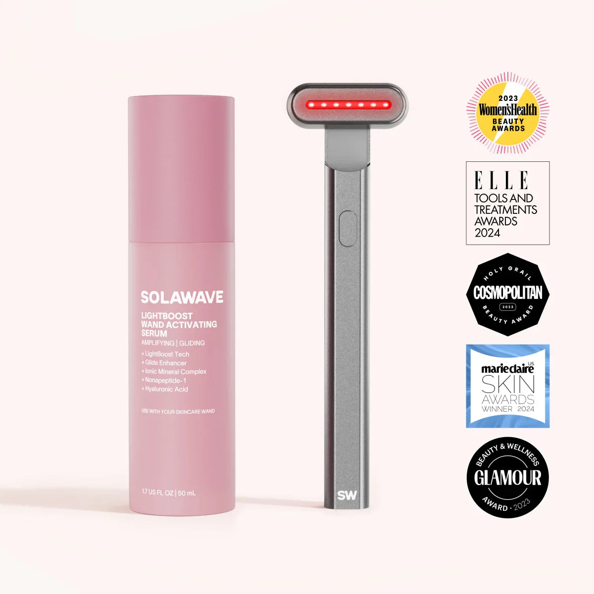 4 In 1 Red Light Therapy Wand And Activating Serum Kit