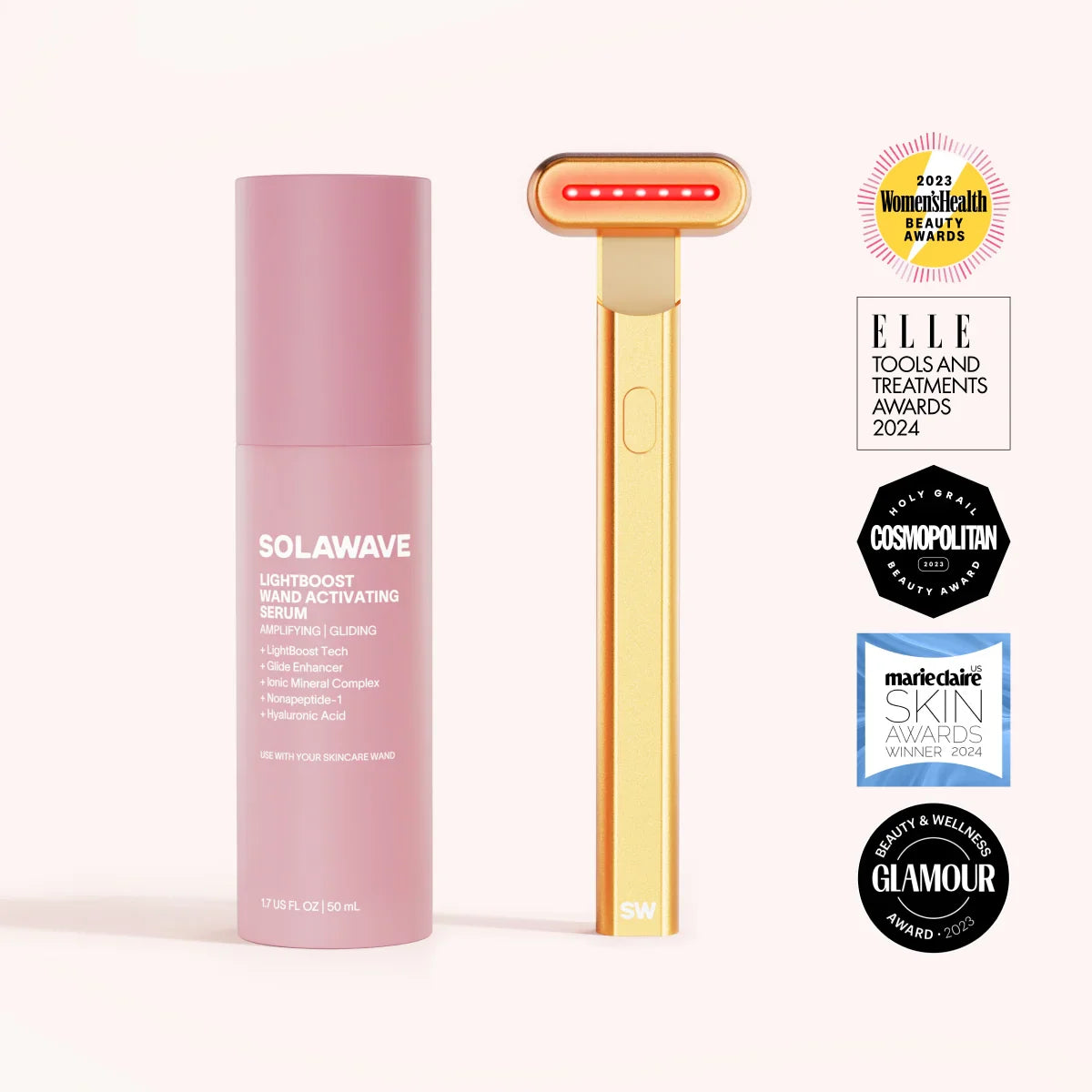 4 In 1 Red Light Therapy Wand And Activating Serum Kit