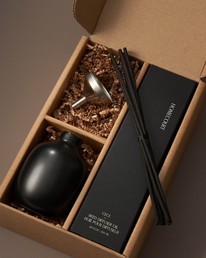 Homecourt Fragrance Reed Diffuser Matte Black Ceramic