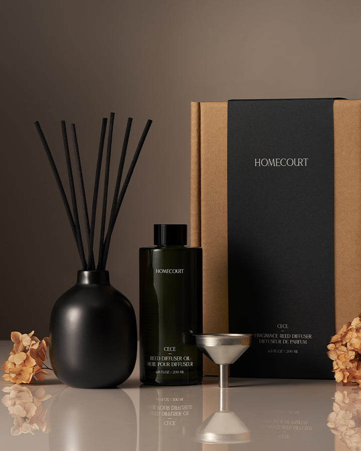 Homecourt Fragrance Reed Diffuser Matte Black Ceramic
