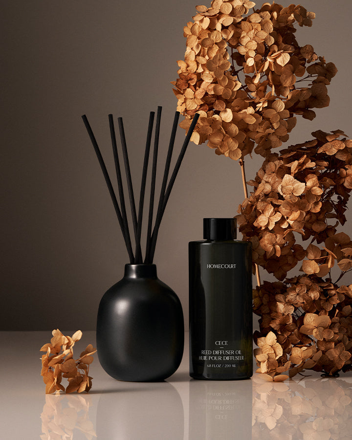 Homecourt Fragrance Reed Diffuser Matte Black Ceramic