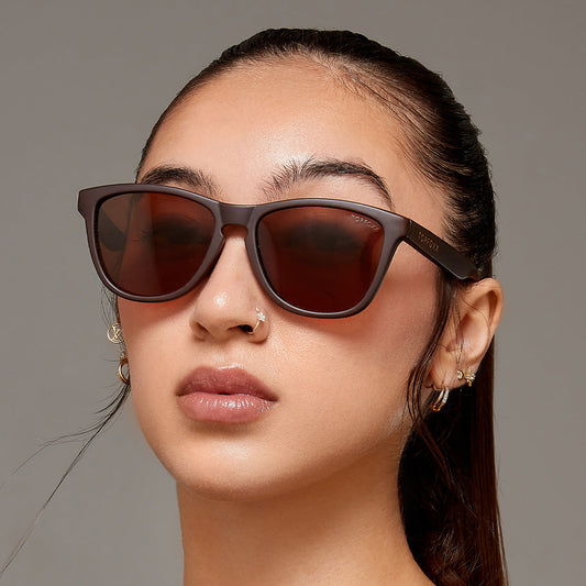 Rise Up Brown Polarized Sunglasses Buoyant Unisex Light