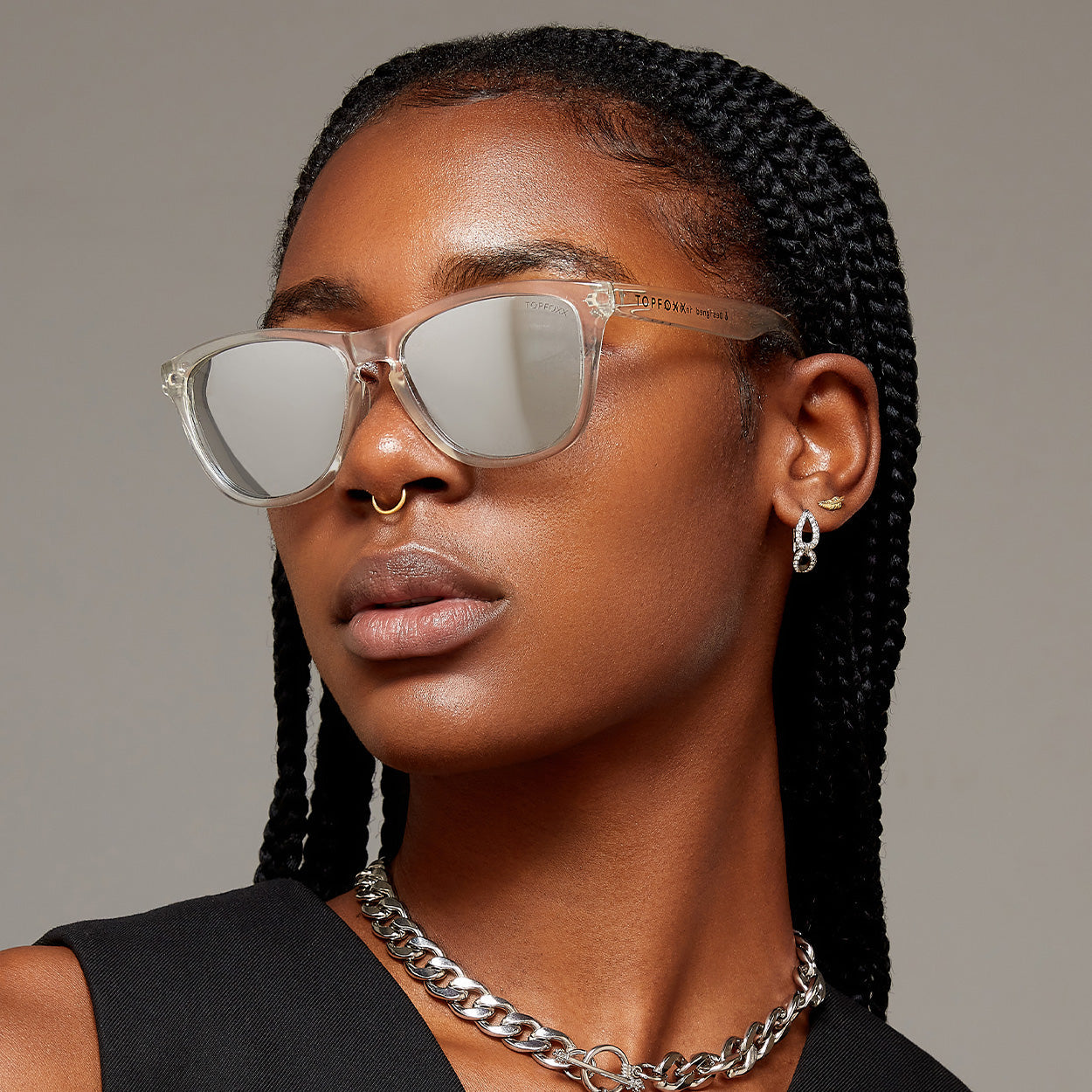 Rise Up Revo Mirrored Silver Polarized Unisex Sunglasses