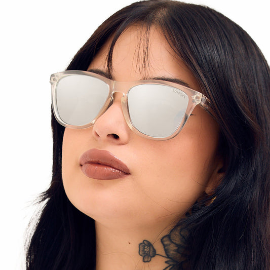 Rise Up Revo Mirrored Silver Polarized Unisex Sunglasses