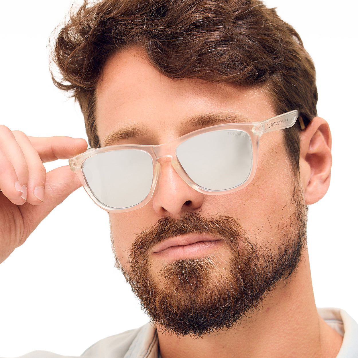 Rise Up Revo Mirrored Silver Polarized Unisex Sunglasses