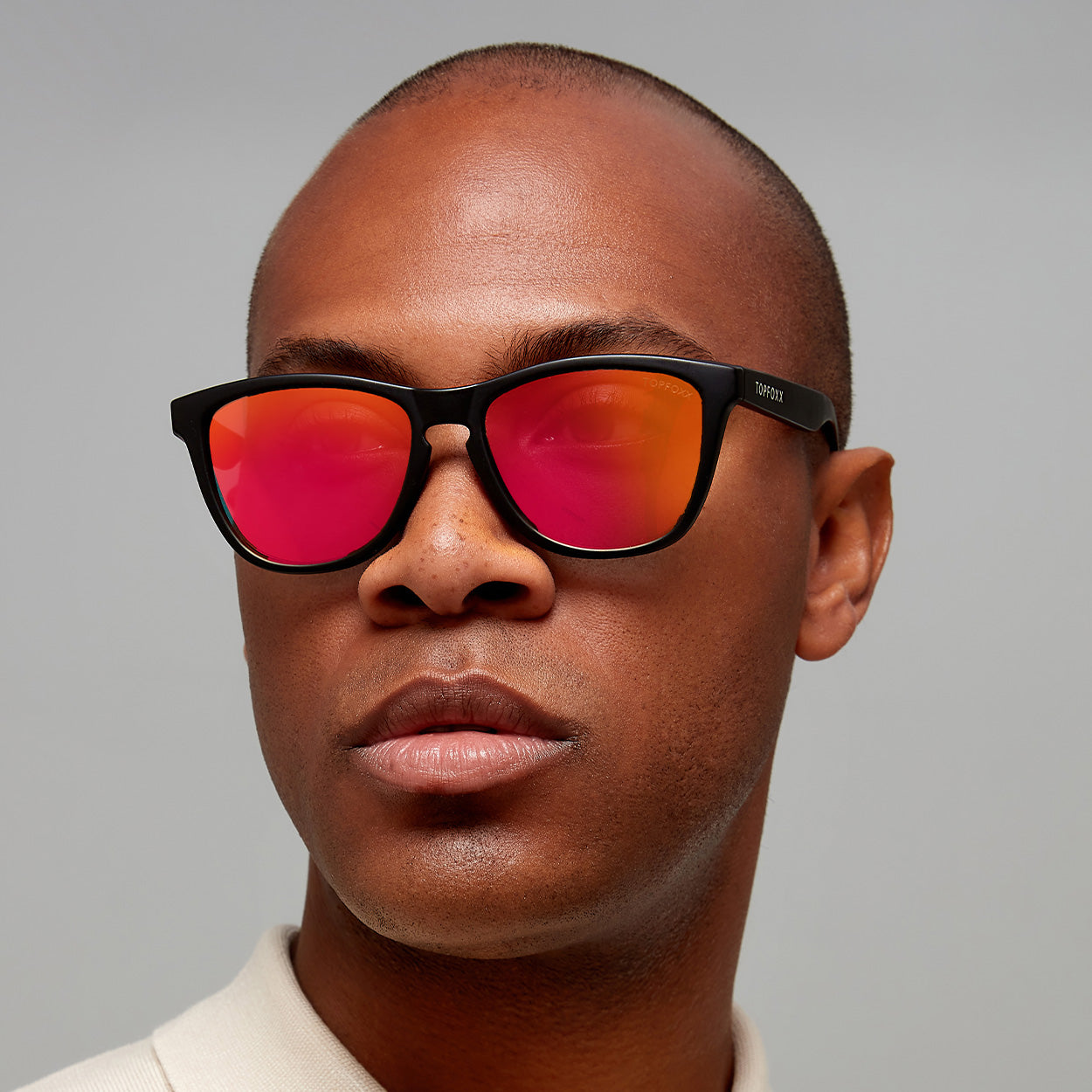 Rise Up Revo Mirrored Red Polarized TopFoxx Sunglasses