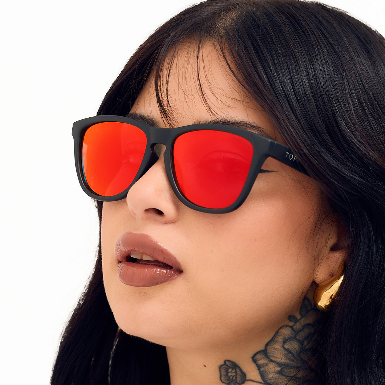 Rise Up Revo Mirrored Red Polarized TopFoxx Sunglasses