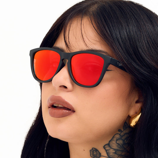 Rise Up Revo Mirrored Red Polarized TopFoxx Sunglasses