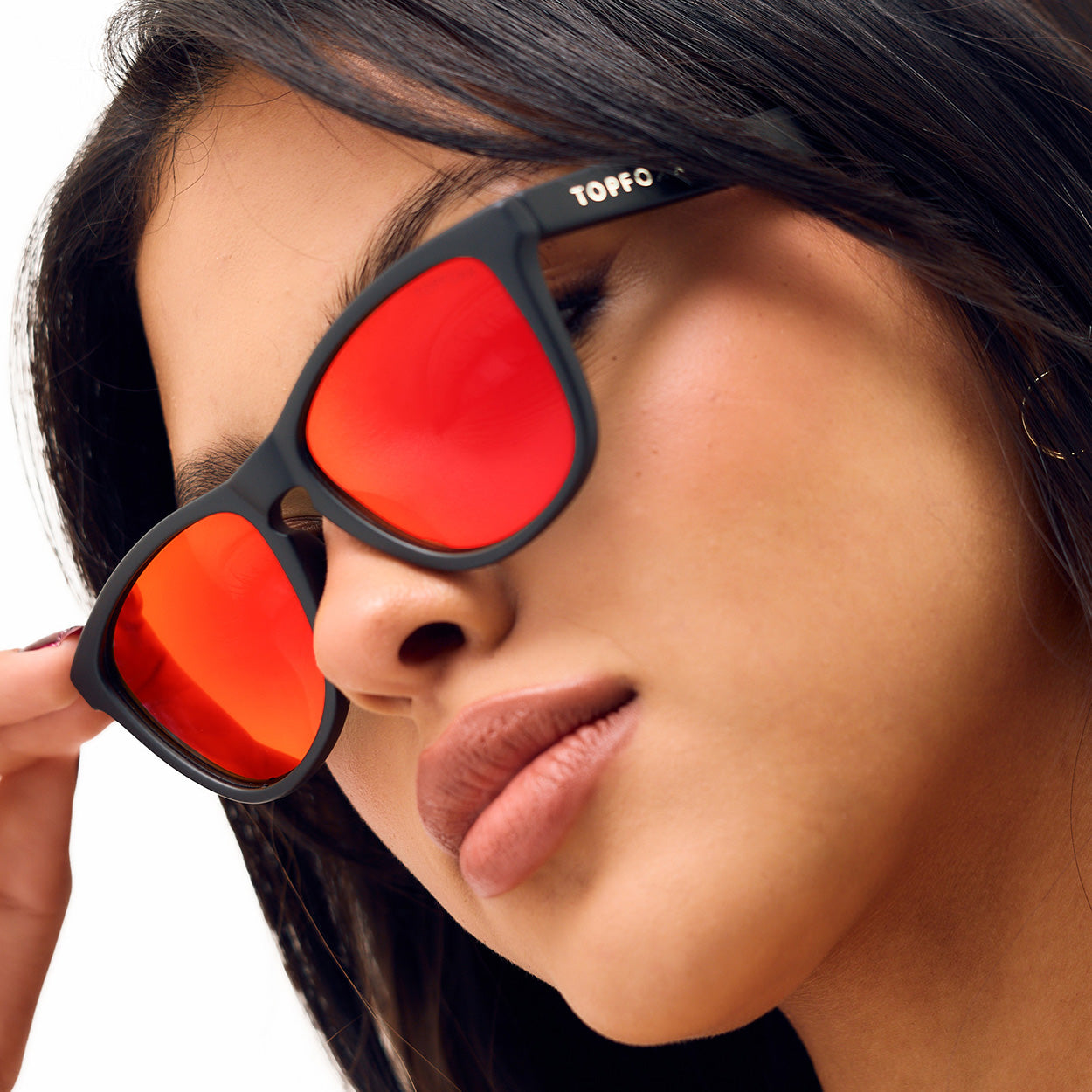 Rise Up Revo Mirrored Red Polarized TopFoxx Sunglasses
