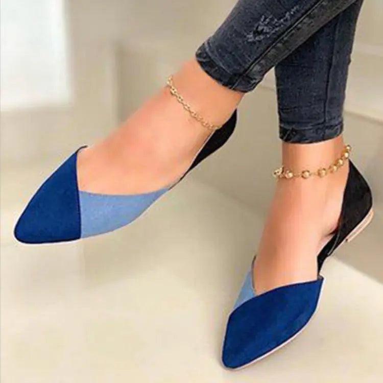 Autumn Suede Pointed Toe Flat Shoes For Women Single Pair