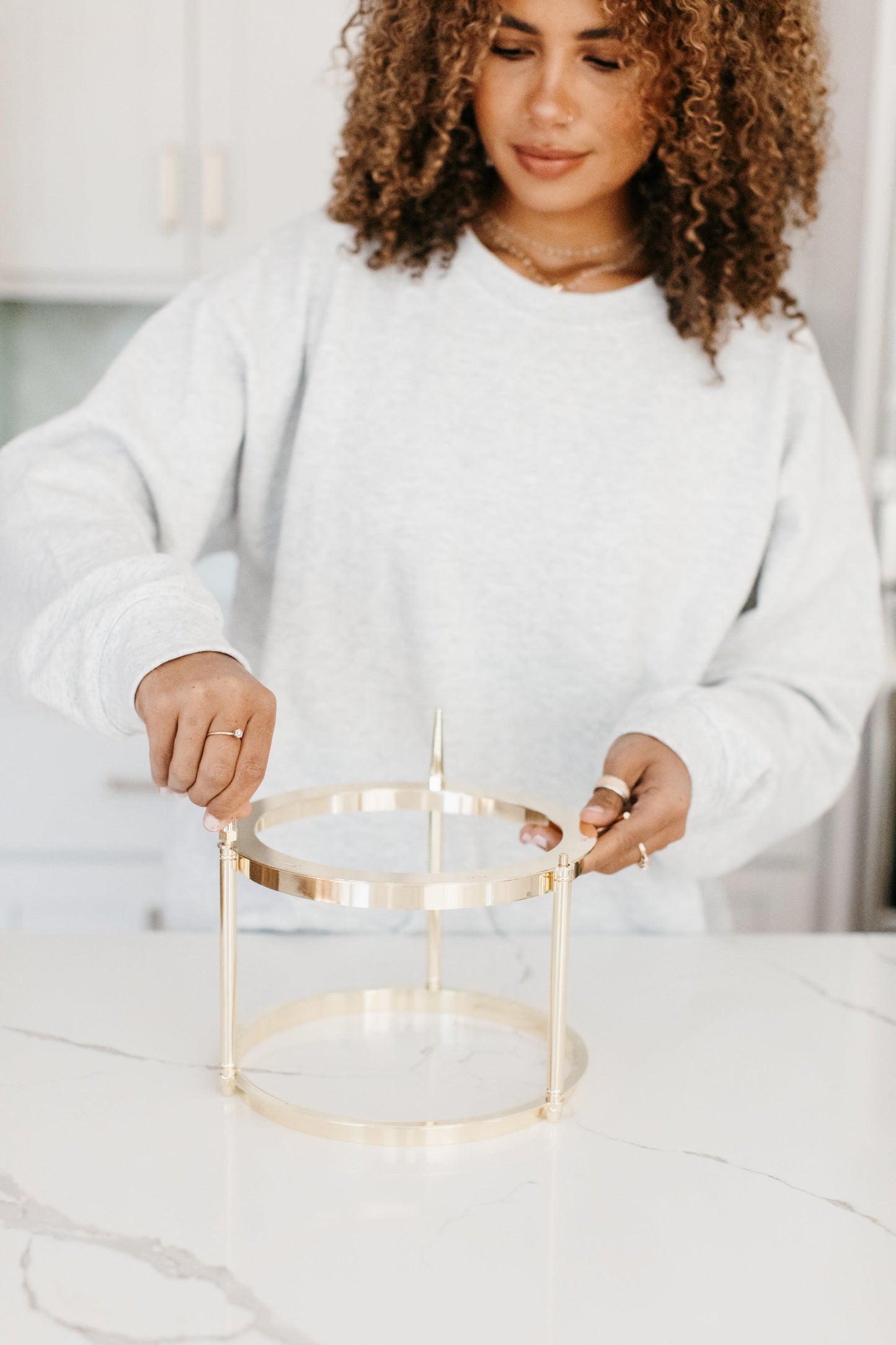 Luxurious Gold Plated Big Ass Candle Holder Sculpture