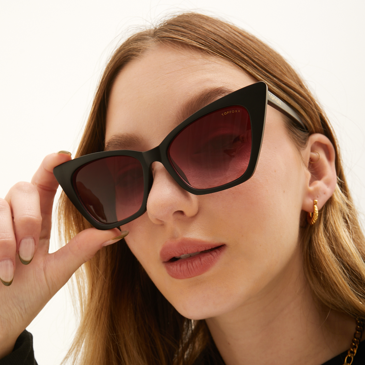 Nature Sunset Sahara Cat Eye Sunglasses Gradient Lenses