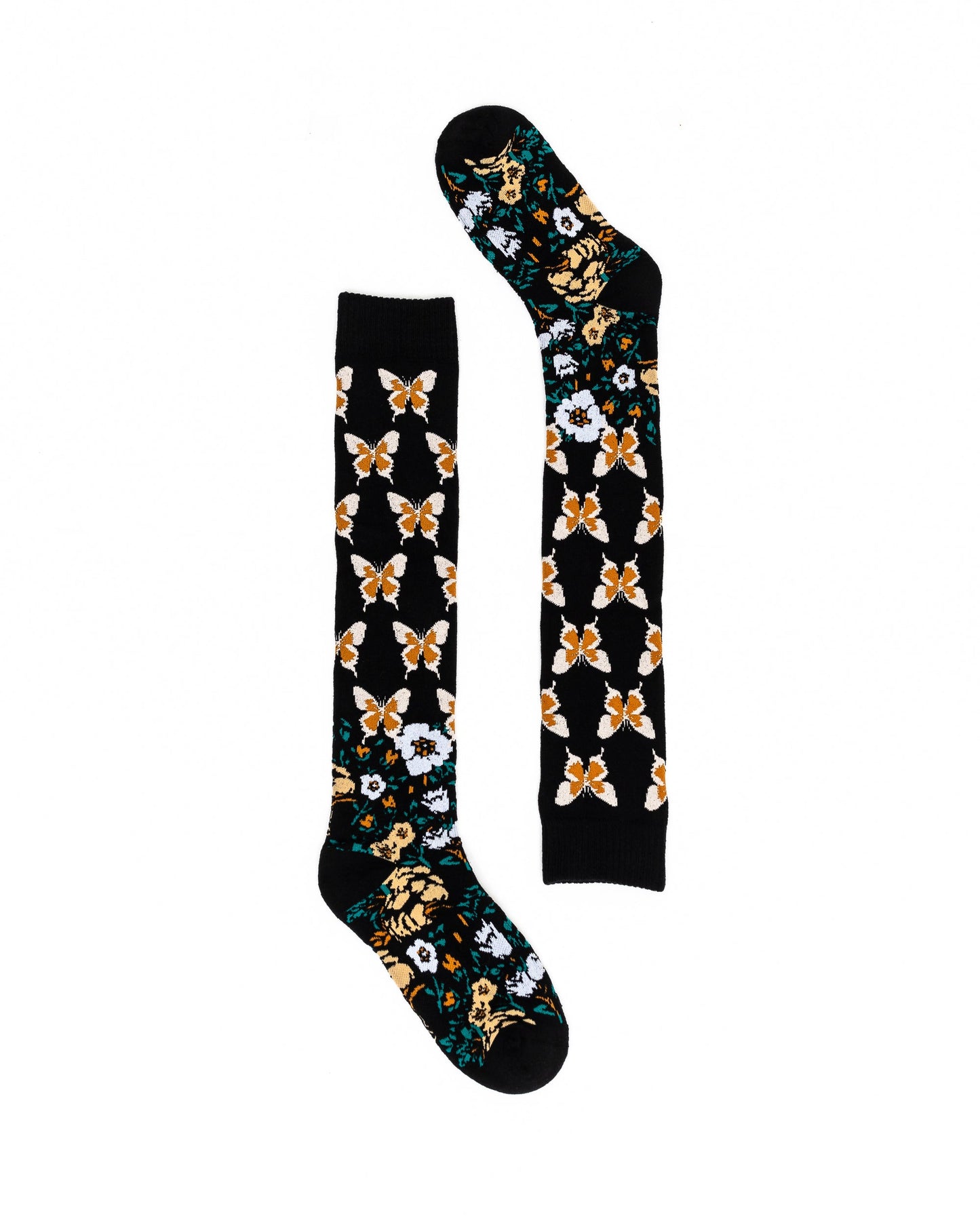 Butterfly Craze Knee High Socks With Halloween Flair