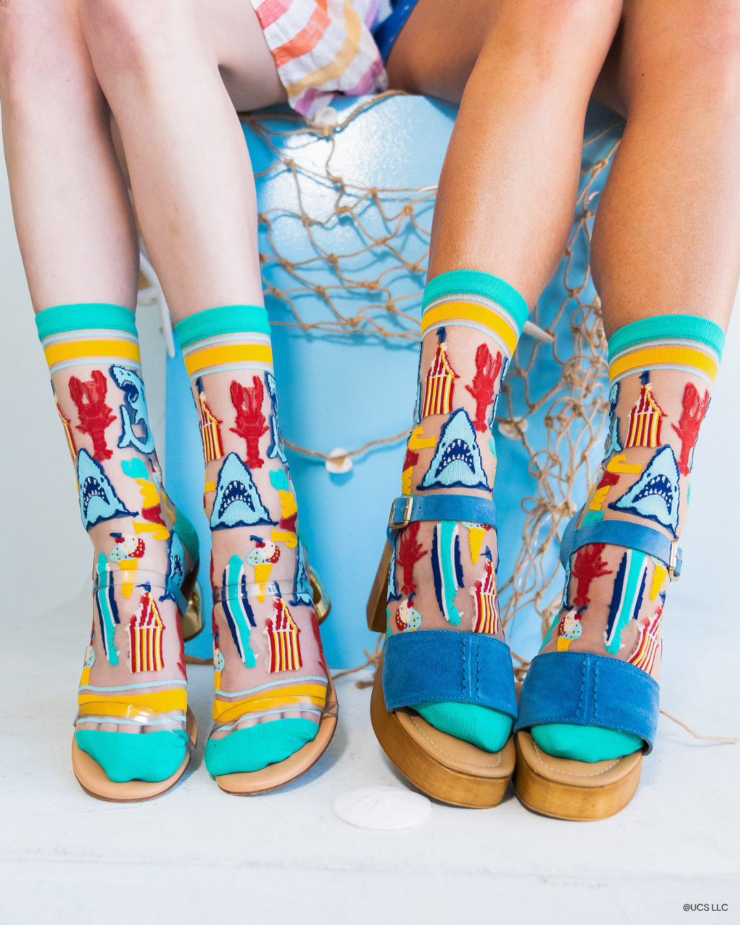 Jaws 50th Anniversary Sheer Crew Sock By Sock Candy