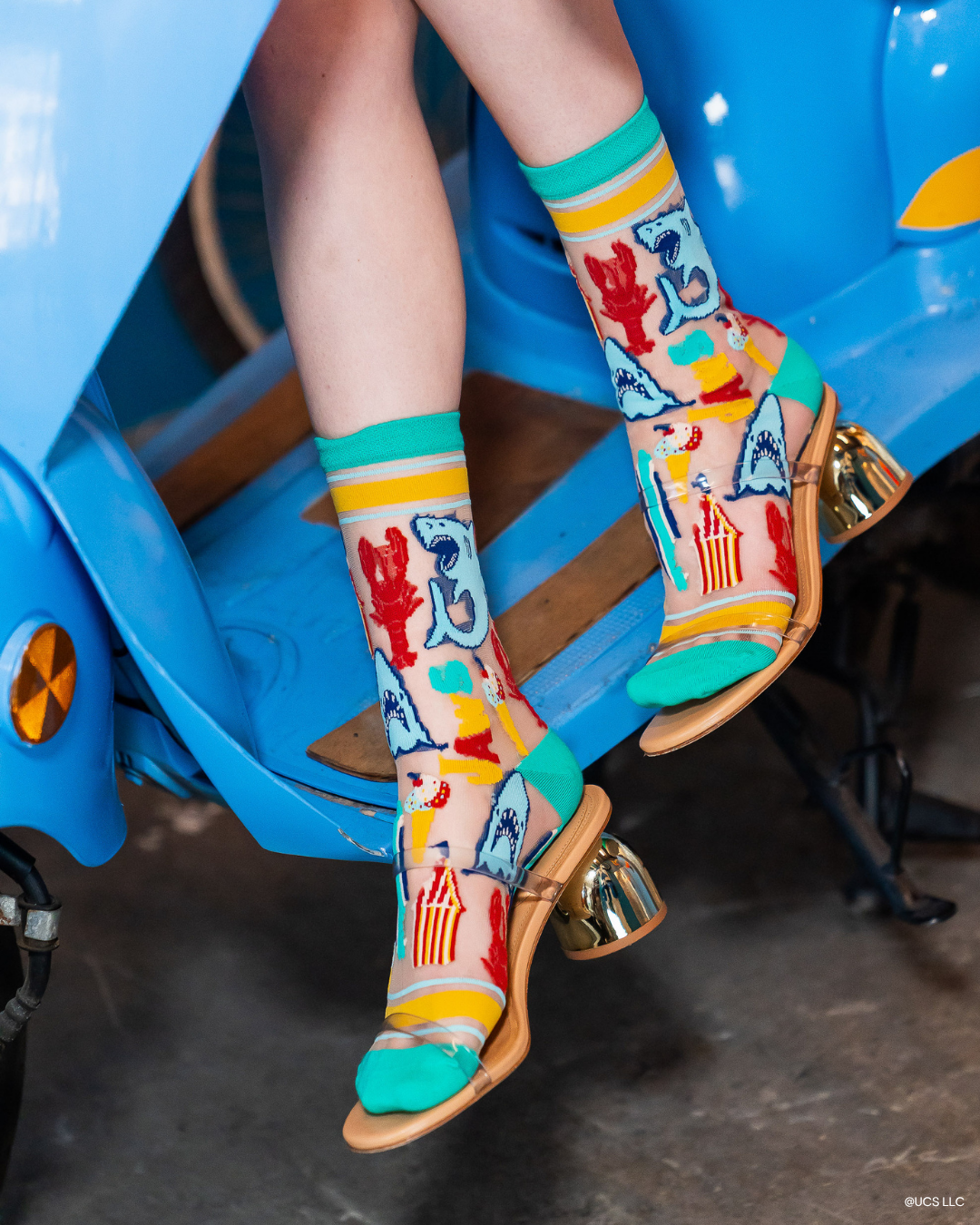 Jaws 50th Anniversary Sheer Crew Sock By Sock Candy