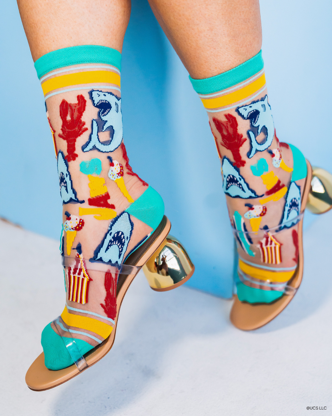 Jaws 50th Anniversary Sheer Crew Sock By Sock Candy