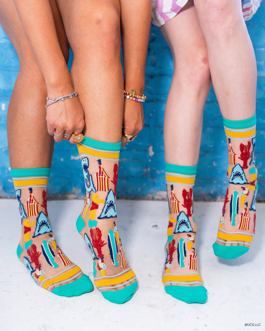 Jaws 50th Anniversary Sheer Crew Sock By Sock Candy