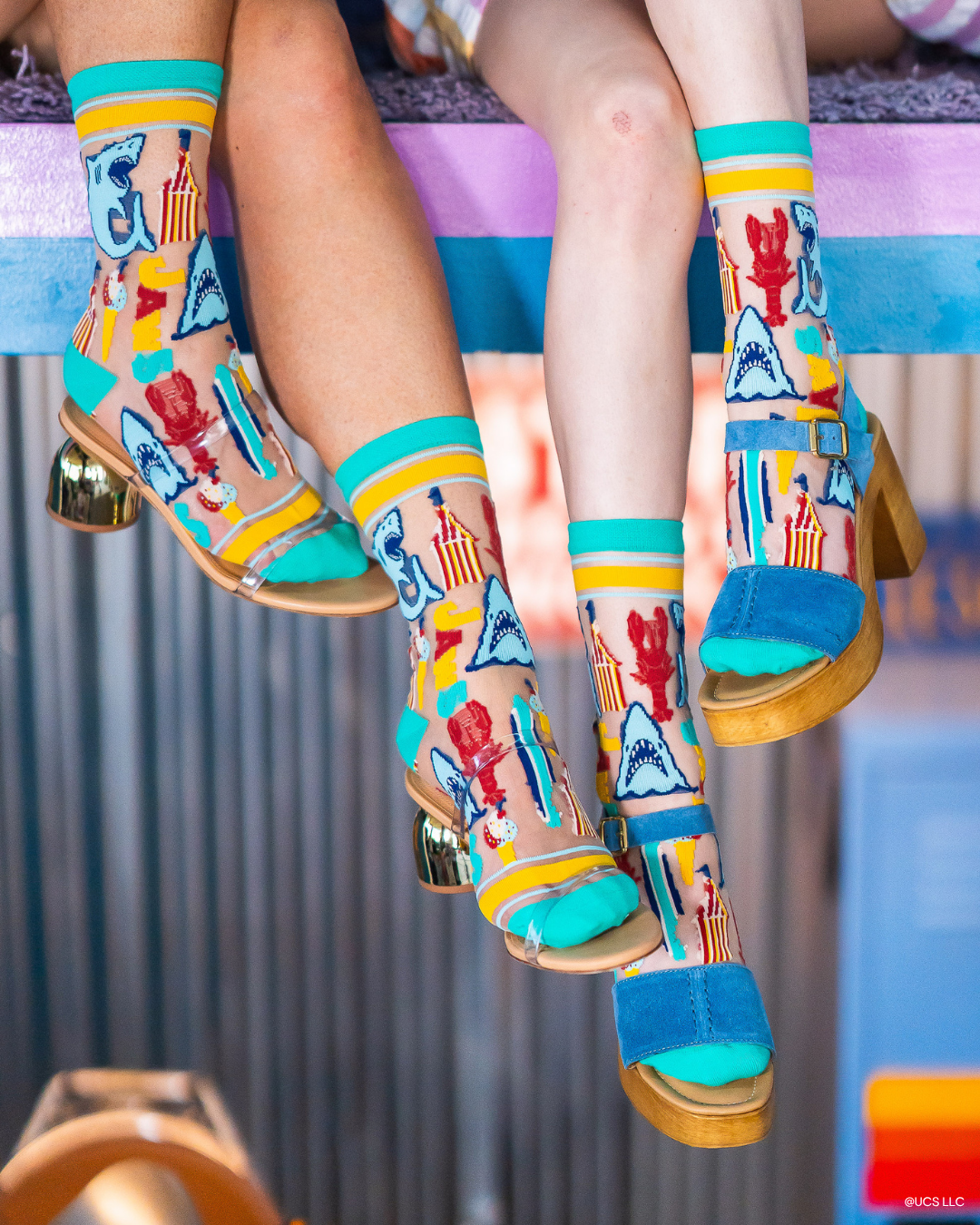 Jaws 50th Anniversary Sheer Crew Sock By Sock Candy