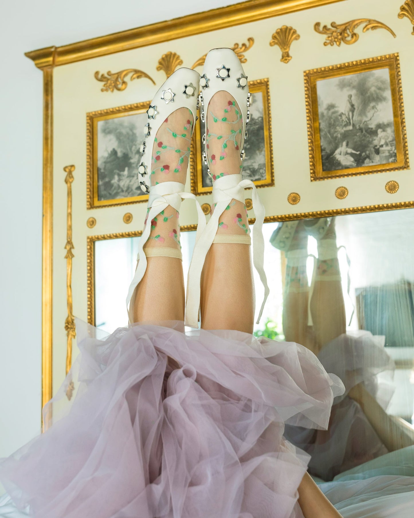 Floral Bundle 2 Three Floral Sheer Socks Pack