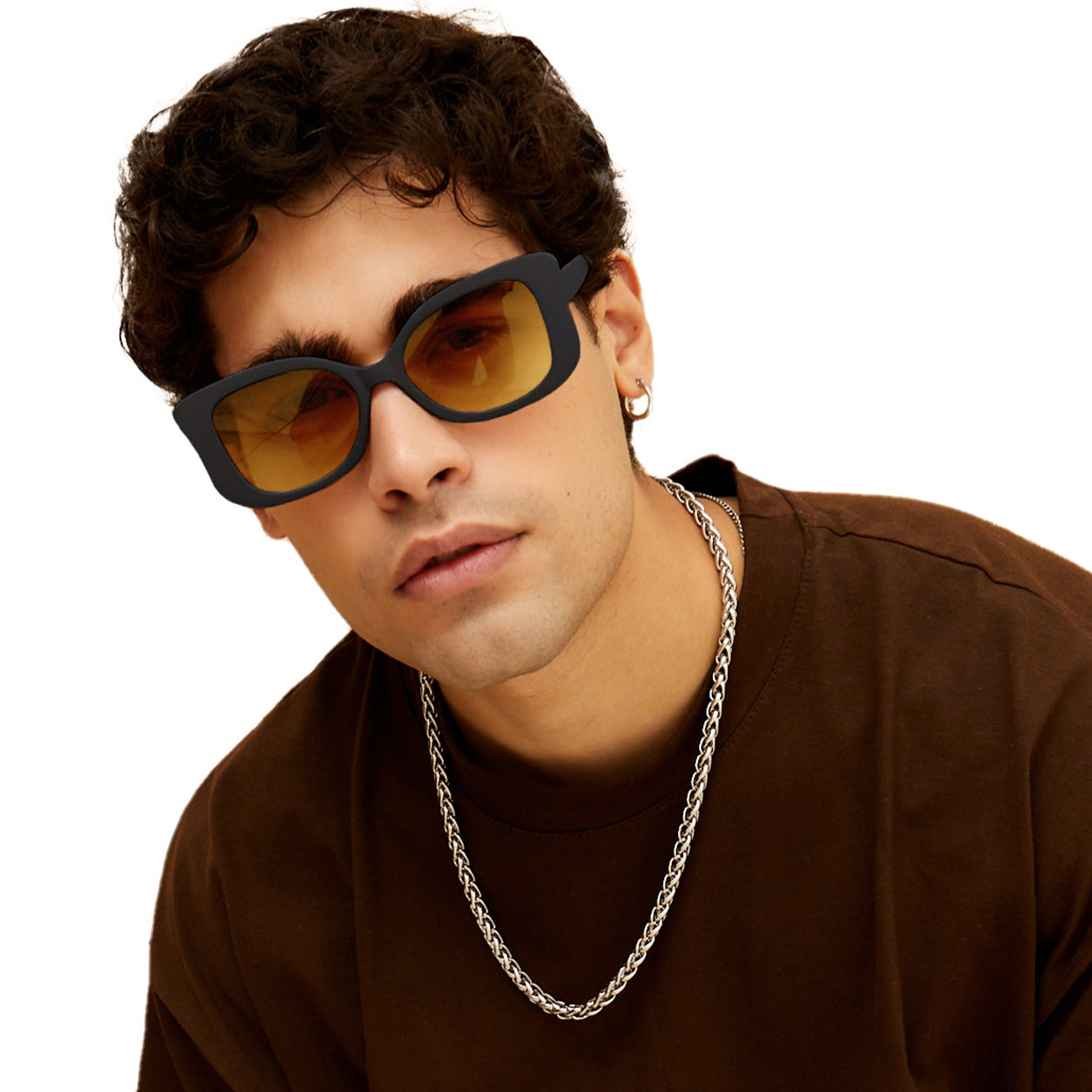 Empress Black And Yellow Oversized Butterfly Sunglasses