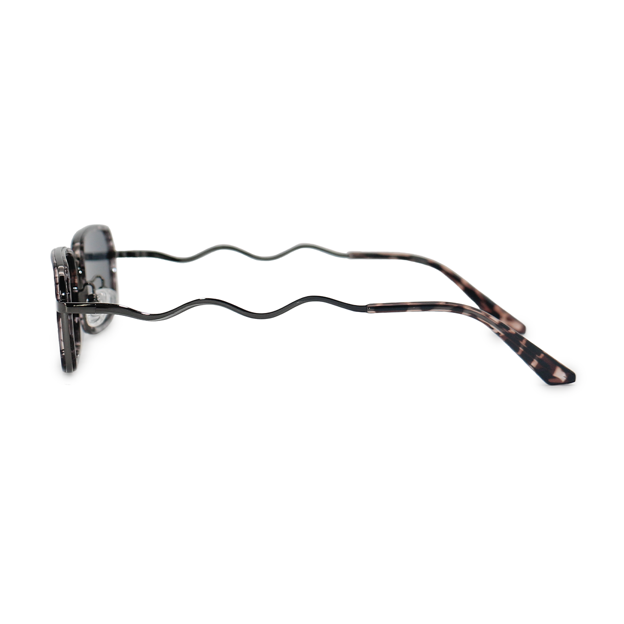 Eve Black Vintage Sunglasses Rectangular Gradient Lenses