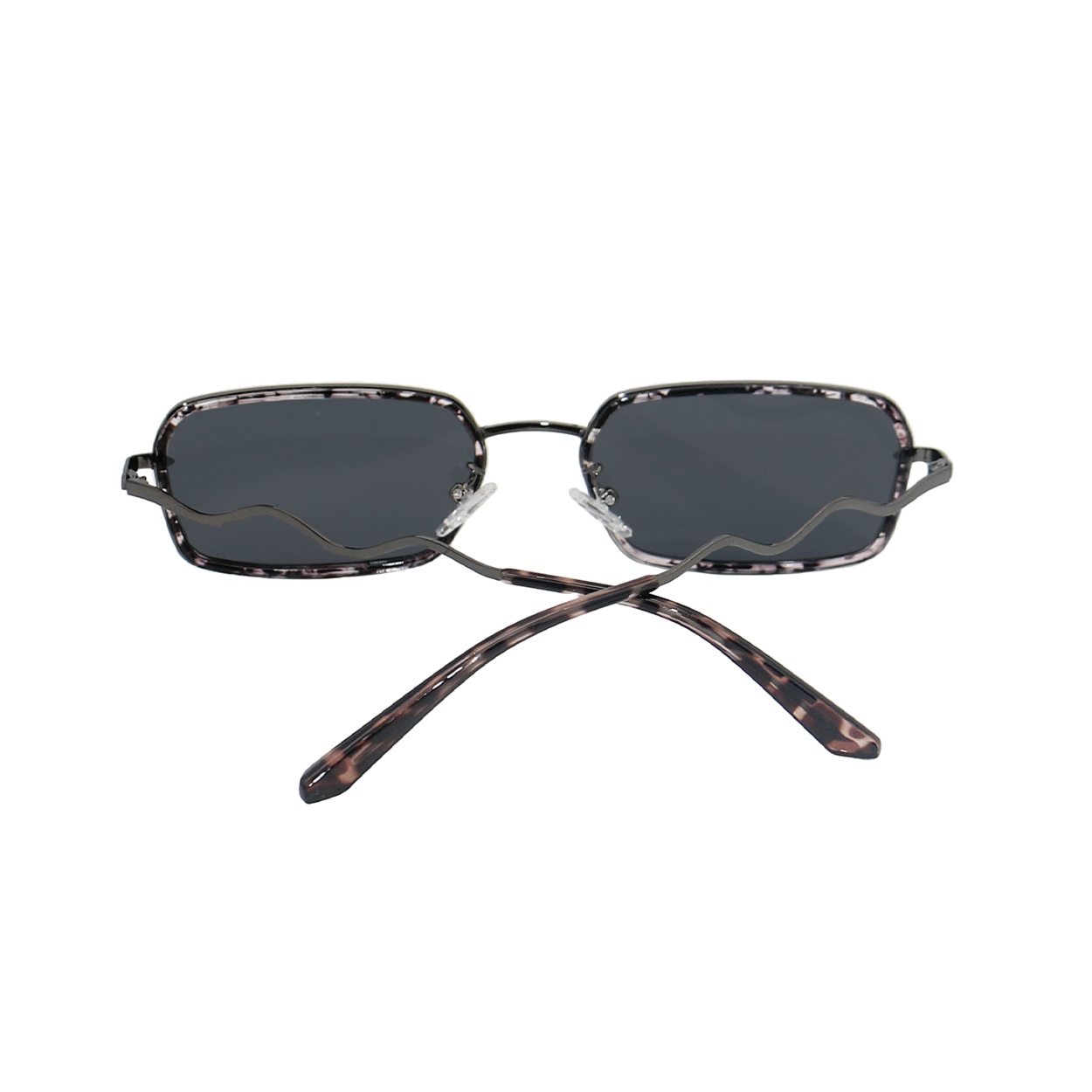 Eve Black Vintage Sunglasses Rectangular Gradient Lenses