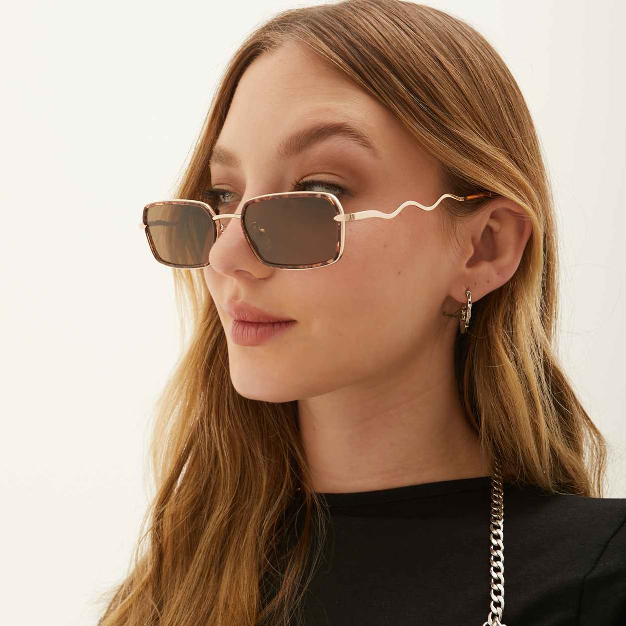 Eve Brown Vintage Sunglasses 90s Rectangular Frames