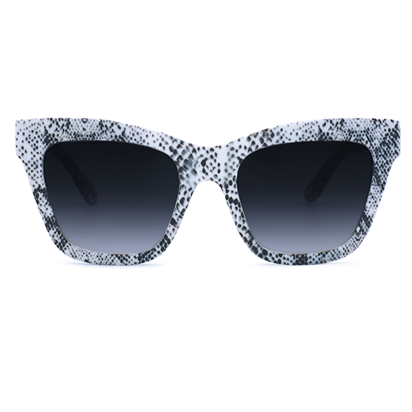 Cosmo Snake Cat Eye Sunglasses Oversize Matte Rubber Finish