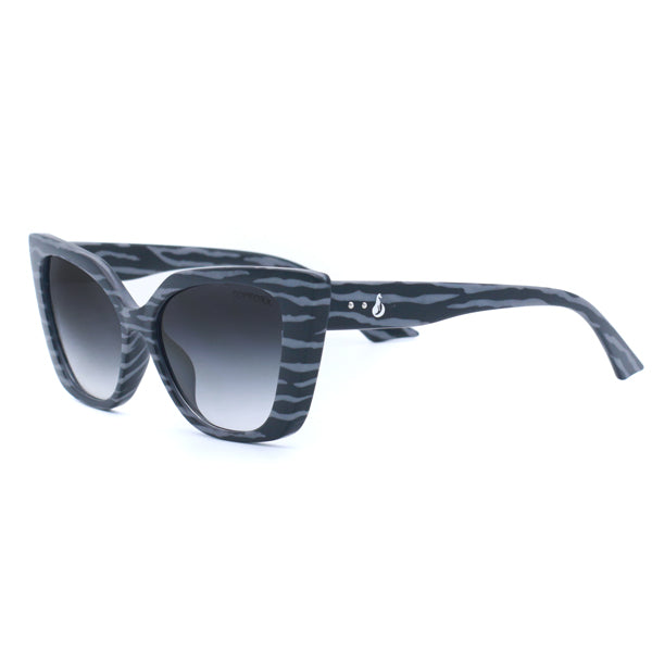 Sophia Grey Zebra Cat Eye Sunglasses Medium Frame Classic