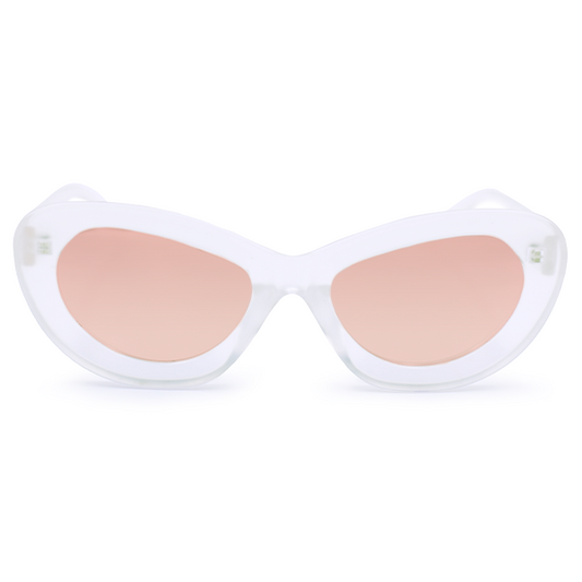 Jackie Rose Gold Mod Round Frame Sunglasses Pastel Tint