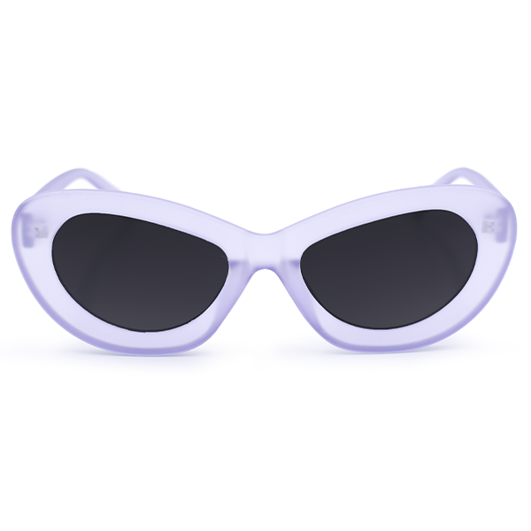 Jackie Lilac Mod Round Sunglasses With Matte Pastel Frames